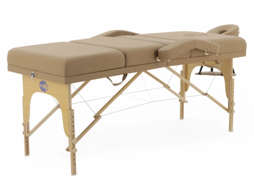 Массажный стол складной MED-MOS JF-Tapered 4-х секционный, кофе с молоком - 2